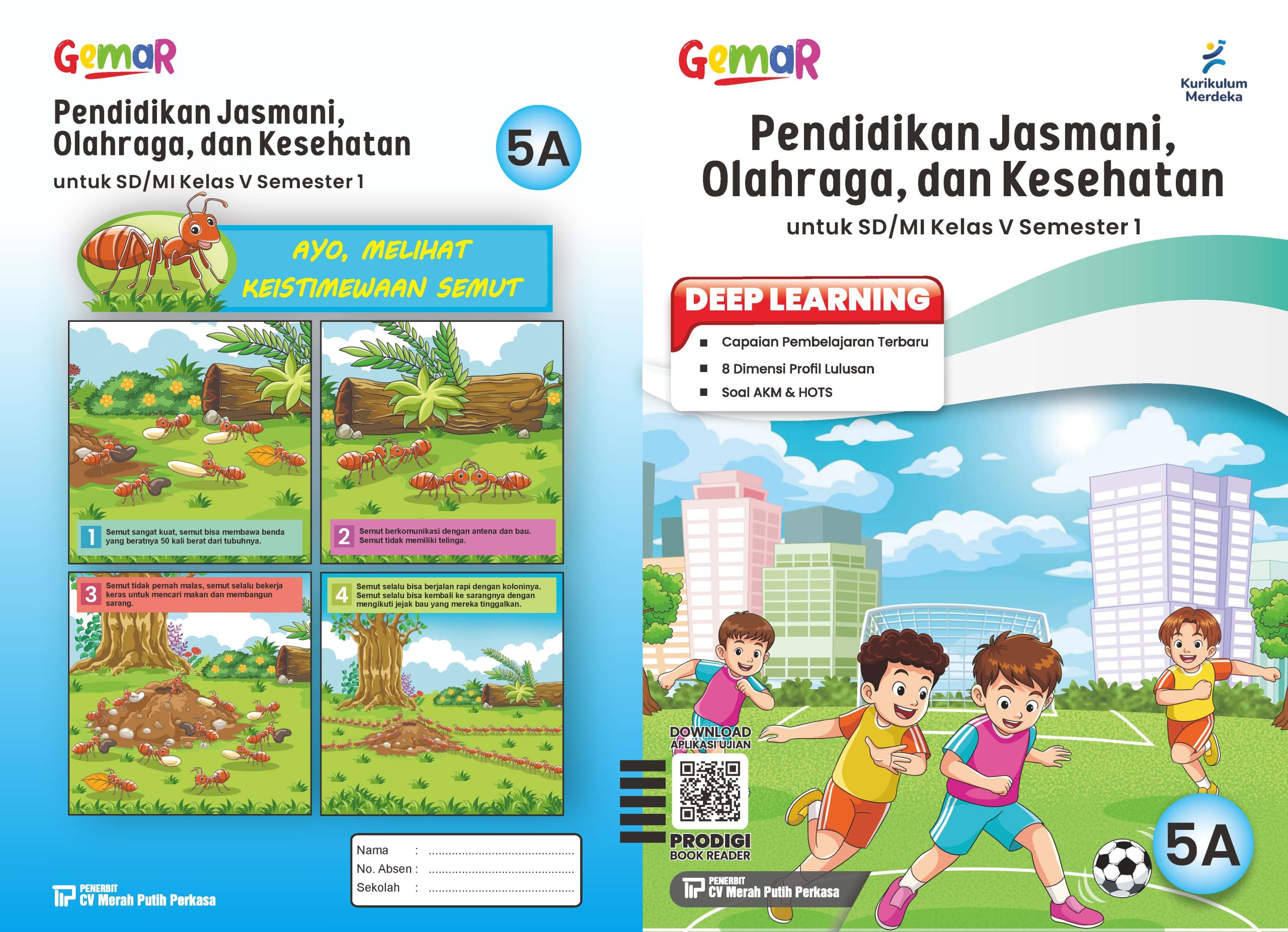 Pendidikan Jasmani, Olahraga, dan Kesehatan untuk SD/MI  kelas V Semester 1